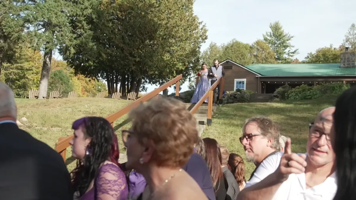 Couple during a wedding video production in Quebec by A Production